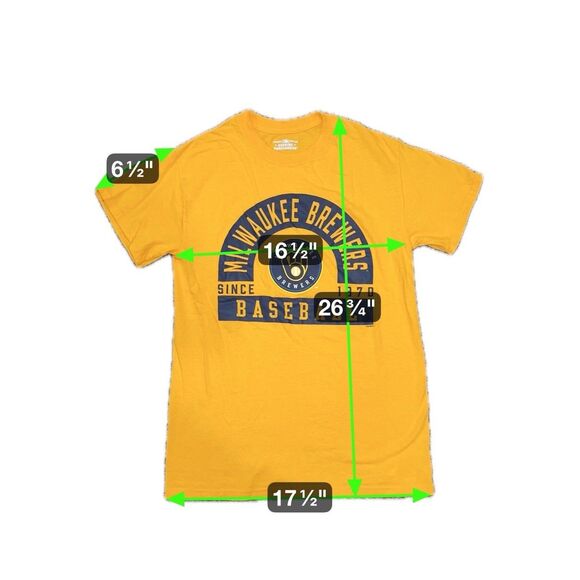 Men’s Milwaukee Brewers T-shirt Genuine Merchandise Sz Small Baseball Since 1970 - Picture 2 of 5